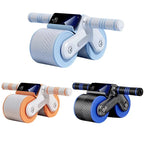 Auto-Rebound Double-Wheel Ab Roller with Phone Holder