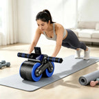 Auto-Rebound Double-Wheel Ab Roller with Phone Holder
