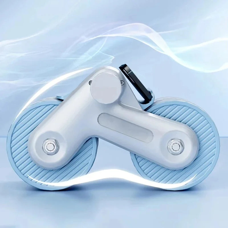 Auto-Rebound Double-Wheel Ab Roller with Phone Holder
