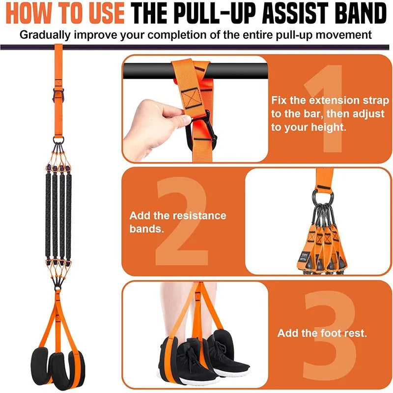 Adjustable Pull-Up Assistance Band Set