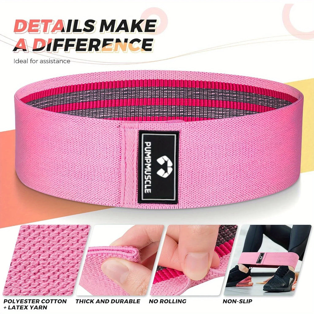 Fabric Resistance Bands Set (Pack of 3)