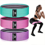 Fabric Resistance Bands Set (Pack of 3)