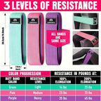 Fabric Resistance Bands Set (Pack of 3)